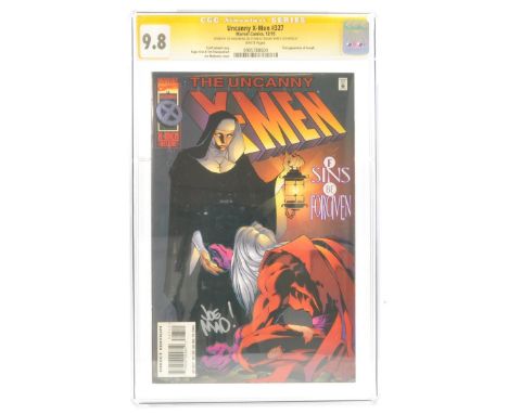 Graded Comic Book Interest Comprising Uncanny X-Men #327 - Marvel Comics 12/95. Signed by Joe Madureira on 3/15/08 at Wizard 