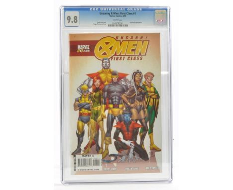 Graded Comic Book Interest Comprising Uncanny X-Men: First Class #1 - Marvel Comics  9/09 - Scott Gray story. Roger Cruz cove