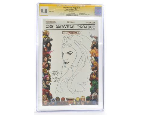 Graded Comic Book Interest Comprising The Marvels Project #1 - Marvel Comics 10/09 - Signed &amp; Sketch by Terry Dodson on 4