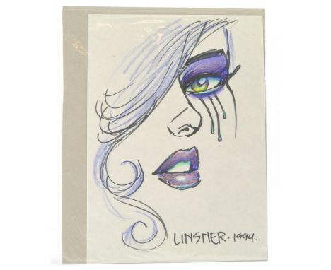 A Signed Sketch of (A4) Artwork depicting Dawn by Josepth Michael Linsner. 