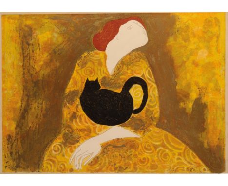 * LINDA LE KINFF (b. 1949) 'Le Chat Noir' signed and numbered 67/200 in pencil, Christie's Contemporary Art certificate verso