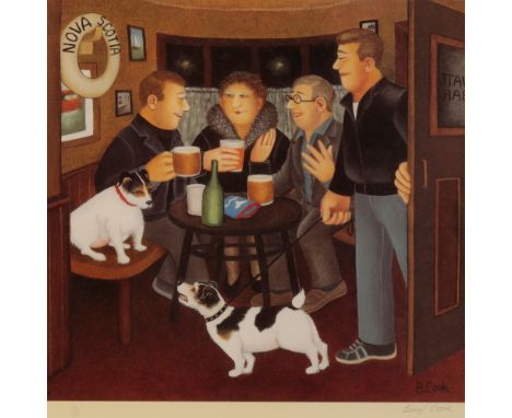  *BERYL COOK (1926-2008) 'In The Snug' signed and numbered 331/650 in pencil to the margin, offset lithograph, with certifica