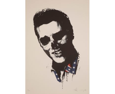 * PAUL INSECT (B. 1971) 'Dead Elvis' 2006, limited edition (100) serigraph screenprint, published by Pictures on Walls, 59.5c