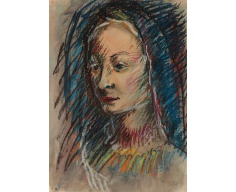  *ROWLAND SUDDABY (1912-1972) Head and shoulders portrait of a woman pastel on paper, 37cm x 27cm. Provenance: From the Colle