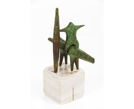 Jorge Vieira (1922-1998)UntitledPatinated bronze Marble base(all elements detached and with traces of glue)23,5x13,5x24 cm
