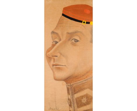 Almada Negreiros (1893-1970)Portrait of José Gomes MarquesGraphite on paperSigned111x48,5 cmLiterature:"200 Anos do Colégio M