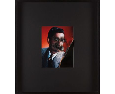 Douglas Gordon (b. 1966)"Self-portrait of you and me (Tyrone Power), 2006Smoke and mirror on photograph77,5x70 cm (frame)With