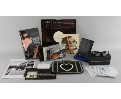 U2, Promotional items including, All That You Can't Leave Behind boxed passport holder, mousemat, post it notes, ticket to th