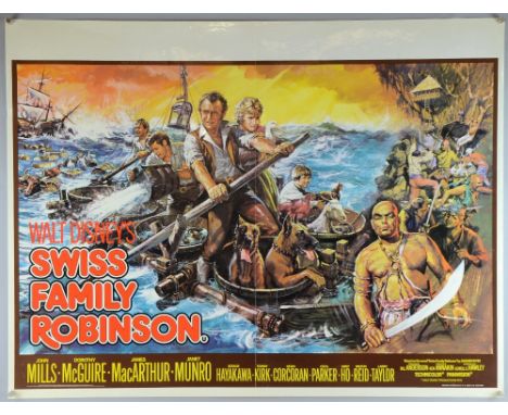 Swiss Family Robinson (R-1976) British Quad film poster, Walt Disney, rolled, 30 x 40 inchesThis lot has been consigned by Br