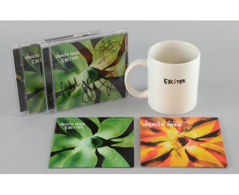Depeche Mode, Exciter CD signed by Dave Gahan, Martin Gore & Andrew Fletcher, a multimedia CD Rom & interview CD, five track 