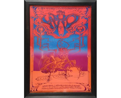 The Who / Poco / Bonzo Dog Band Hollywood Palladium Concert Poster (Magic Circus, 1969), artwork by Rick Griffin, classic cos
