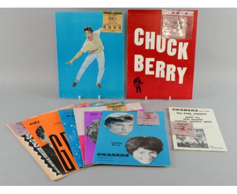 10 original 1960's concert programmes, all with ticket stubs including Chuck Berry (1964), Cliff Richard (1963, Brenda Lee (1