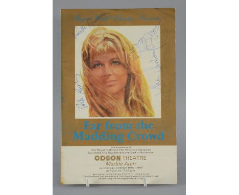 Far From The Madding Crowd (1967) Royal World Charity Premiere Promotional Insert for the Odeon Theatre Marble Arch signed to