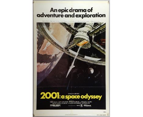 2001: A Space Odyssey (R-1980) US One sheet film poster, directed by Stanley Kubrick, MGM, folded, 27 x 41 inches