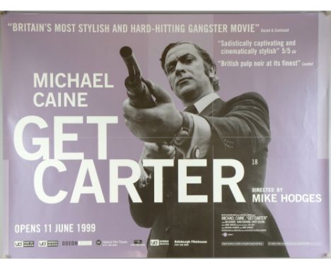 Get Carter (R-1999) BFI British Quad film poster, starring Michael Caine, rolled, 30 x 40 inches
