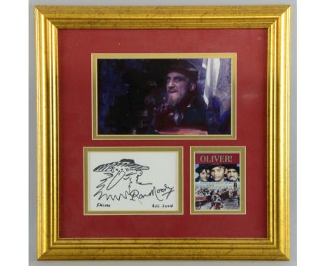 ¹ Ron Moody signed sketch of his role as Fagin in Oliver, framed & glazed