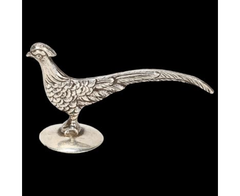 An early 20th century Dutch silver figural pheasant table scatter, Zaanlandse Zilversmederijen, Amsterdam/Haarlem, marked on 
