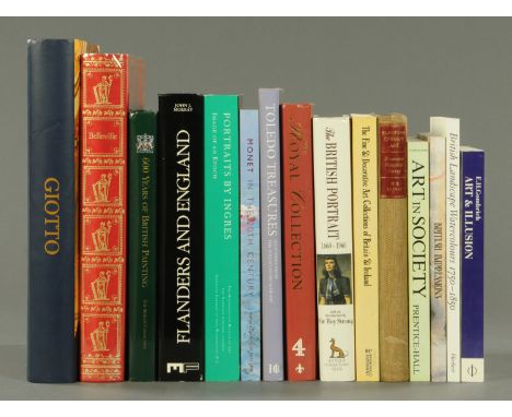 A box of art books, to include The British Portrait 1660-1960, British Landscape Watercolours 1750-1850, Flanders and England