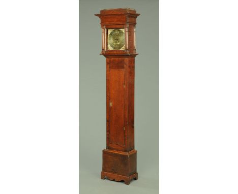 An 18th century oak longcase clock by G. Payne of Ludlow, with 30 hour movement and 10" square brass dial with date aperture.