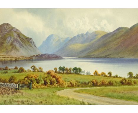 Edward Horace Thompson (1879-1949), watercolour "Ennerdale Lake with Bowness Knott, the Pillar and Iron Crags", 18 cm x 25 cm