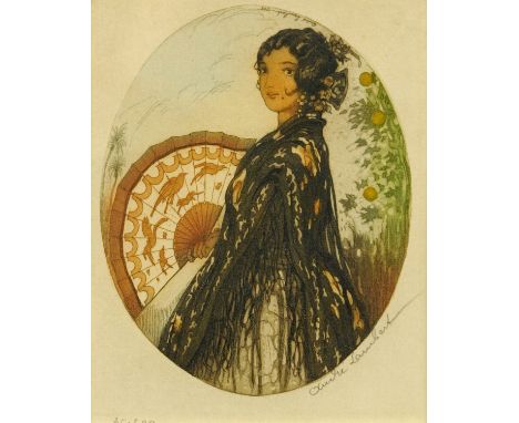 André Lambert (1884-1967), Spanish lady, lithograph, signed in pencil, No. 36.200, dated 1923, 11.5 cm x 9 cm.  ARR