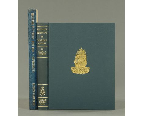 GUICHARD. KENNETH M., British Etchers 1850-1940, 1977 hardback First Edition, quarter Morocco, gilt title to spine, top edge 