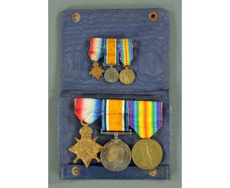 A group of three Great War medals, comprising a 1914-15 star awarded to Lieut. A.H. Watson A.V.C. Victory medal and George V 