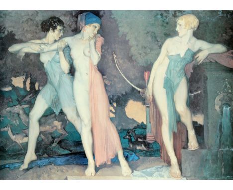 After Sir William Russell Flint R A, (British, 1880-1969), "Artemis and Chione" limited edition colour print, 515/850, blind 