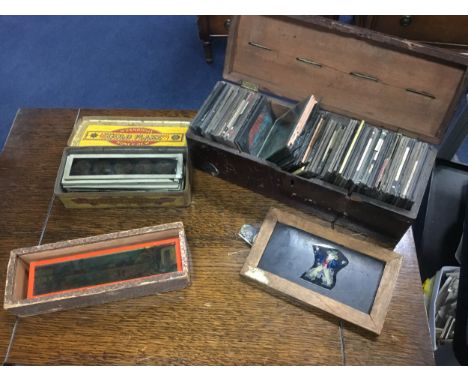 COLLECTION OF MAGIC LANTERN SLIDES, including various children's illustrations