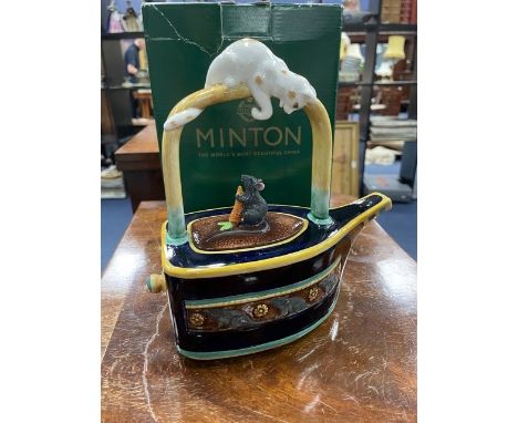 MINTON ARCHIVE COLLECTION 'CAT AND MOUSE' TEAPOT, 20cm high