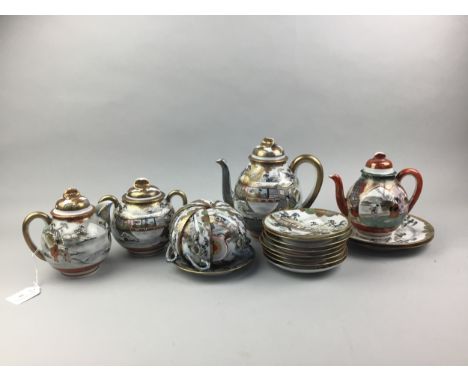 EARLY 20TH CENTURY JAPANESE EGGSHELL PORCELAIN TEA SERVICE, along with an additional teapot