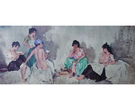 William Russell Flint (1880-1969) British. Semi Naked Spanish Ladies, Limited Edition Print 584/850, Artists Stamp, overall 1