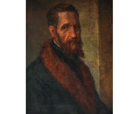 Manner of Tiziano Vecelli, called Titian (c.1488-1576) Italian. Portrait of a Bearded Man, Dressed in Black with Fur Lapels, 