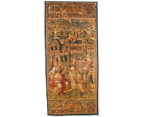 Flemish tapestryIn polychrome wool thread Representing scenes from the history of Cêres Flamdres séc. XVI352x165 cm