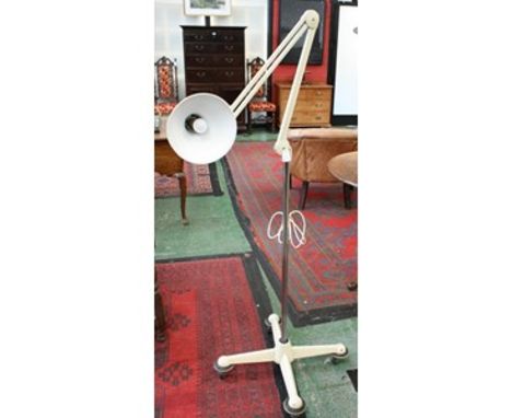 A floor standing angle poise type lamp