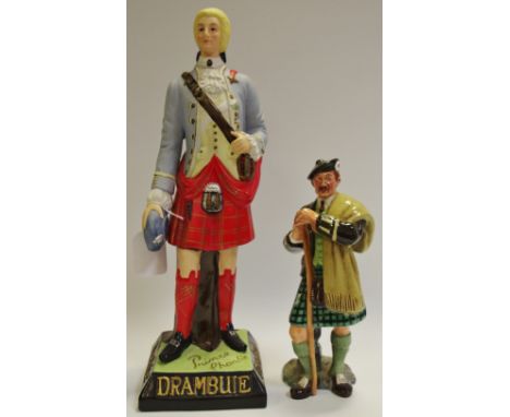 A Royal Doulton figure, The Laird, HN2361, green printed marks;Advertising - a ceramic Drambuie Prince Charlie advertising ba