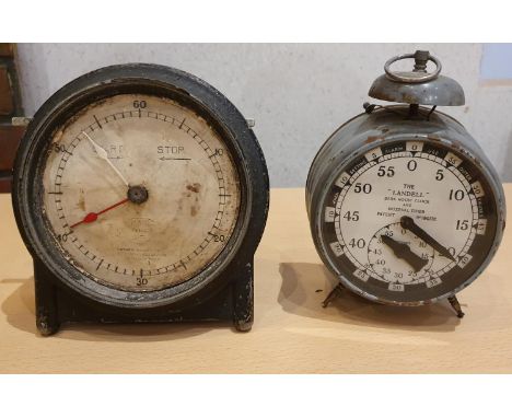 The 'Landell' Dark room clock and interval timer, a chess clock and various other mantle clocks