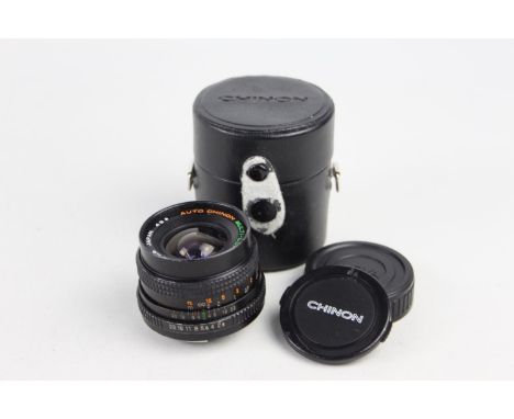 Auto Chinon Multi-Coated 28mm F/2.8 CAMERA LENS Pentax K Mount w/ Case 