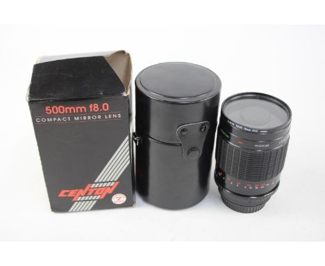 Centon MC 500mm F/8 Mirror Camera Lens w/ Case &amp; Original Box For Canon AF  This lens is sold as UNTESTED 