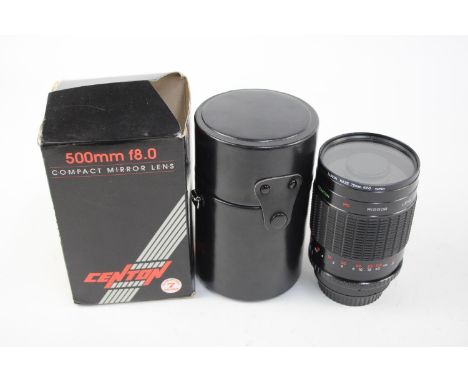 Centon MC 500mm F/8 Mirror Camera Lens w/ Case &amp; Original Box For Canon AF  This lens is sold as UNTESTED 