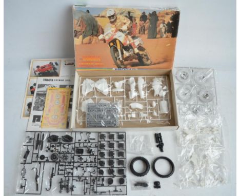 Unbuilt 1/9 scale Yamaha Tenere moto cross plastic motorbike model kit from Protar, complete and with all plastic sprues in f