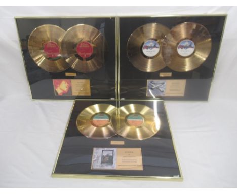 3 Framed Limited Edition Collectors Series x2 Gold Sales Award montages for Jimi Hendrix Electric Ladyland, Mike Oldfield Tub