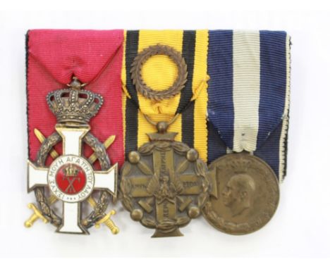 Set of three Greek Medals. The Greek Royal Army Medal. The Phoenix Military Medal. The Campaign Medal. 