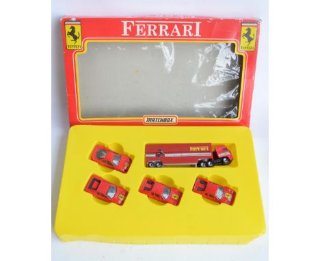 Collection of vintage and modern diecast model vehicles/sets to include Matchbox MC-18 5 vehicle Ferrari set (some vehicles a