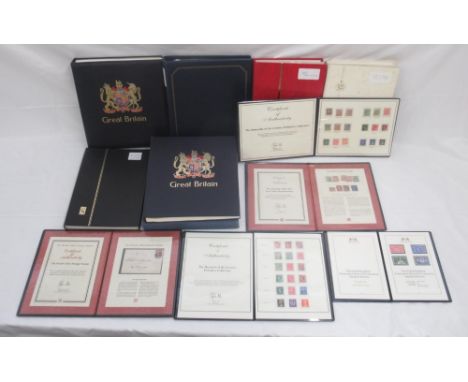 A collection of 6 folders containing assorted GB stamps from the c19th &amp; c20th covering Queen Victoria to Elizabeth II , 