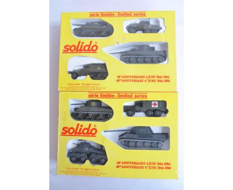 Collection of diecast armour models from Solido to include 11 boxed single vehicle sets, WWII and post war and 2 boxed limite