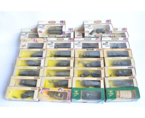 Thirty diecast 1/50nscale armour models from Solido to include limited editions, mostly WWII, tankd with working metal tracks