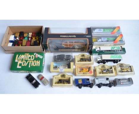 Collection of diecast model vehicles, many boxed, various scales and manufacturers to include Corgi Super Haulers and various