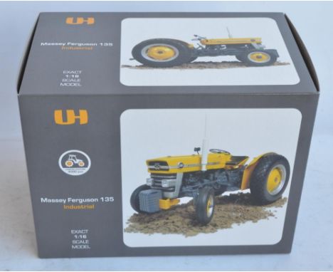 Universal Hobbies 1/16th scale highly detailed Massey Ferguson 135 Industrial tractor model, limited edition of 4000 in mint/