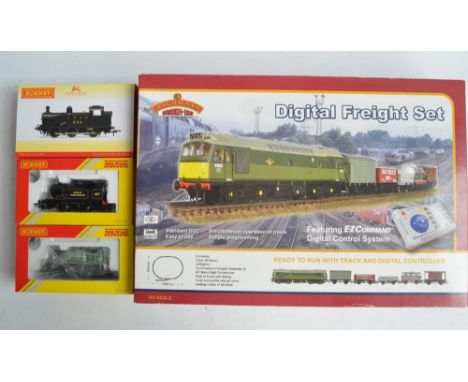Bachmann OO gauge Digital Freight Set 30-045 with Class 25 diesel and replacement goods wagons (not original to set), no cont